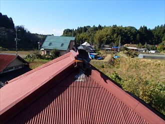 錆が発生したトタン屋根