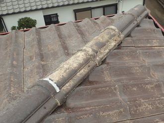 君津市外箕輪でセキスイかわらUの屋根からの雨漏りで屋根葺き替え工事をご提案