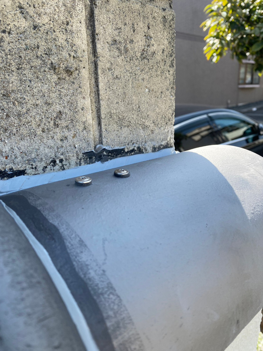 守山区の塀瓦を加工して取付しました