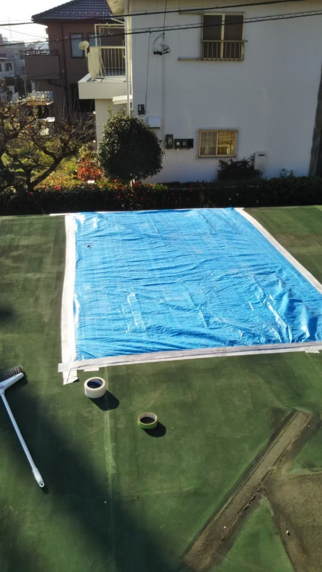 応急処置　ブルーシート