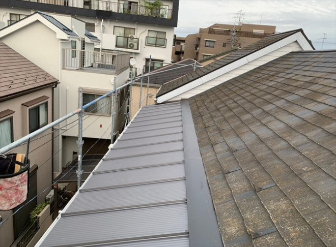 ヒランビーを使った屋根葺き替え工事が完了