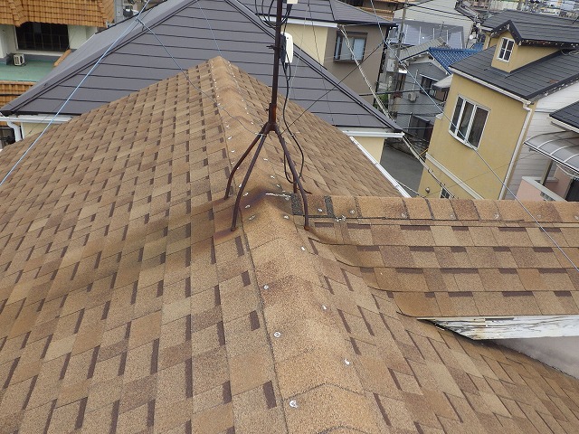 東大阪市　N様邸　シングル屋根　現況写真②