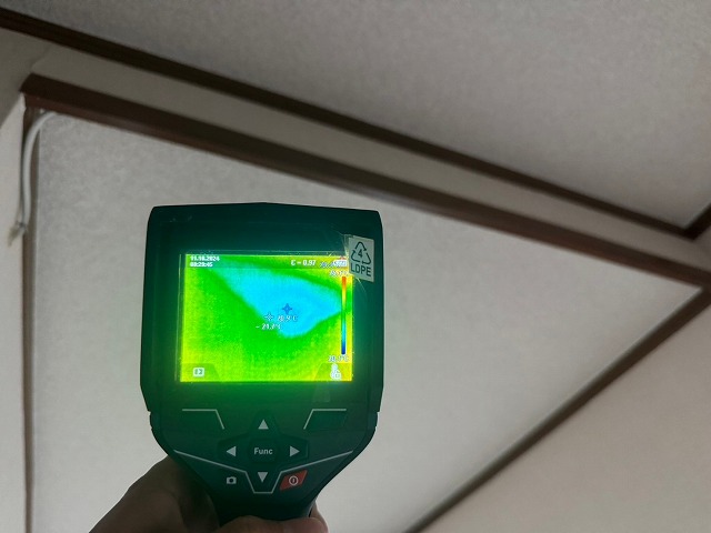 さいたま市北区で天井からの雨漏り｜サーモグラフィー検査を実施