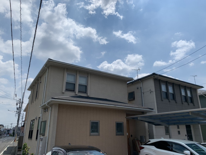 小牧市にてアスファルトシングル屋根の捲れ、現地調査