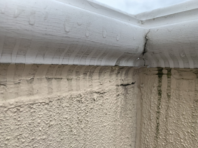 春日井市の雨漏り調査、ﾍﾞﾗﾝﾀﾞ部分