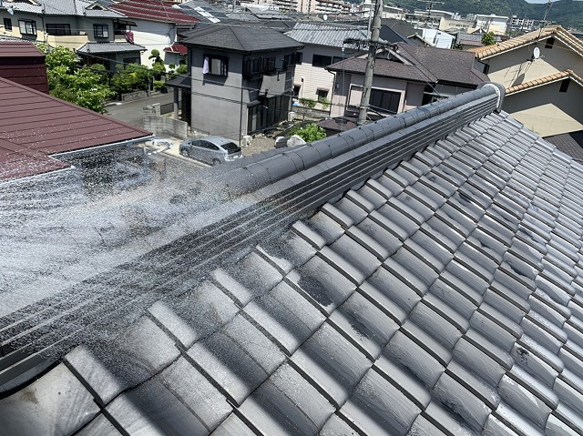 Ｓ様邸屋根　散水状況