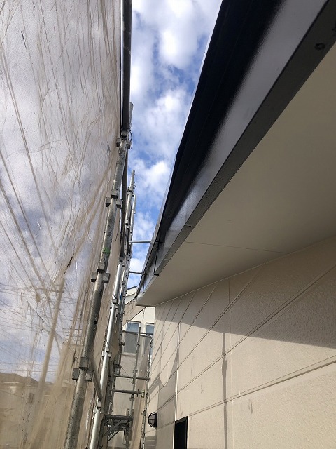 施工後のケラバ　軒天　破風板