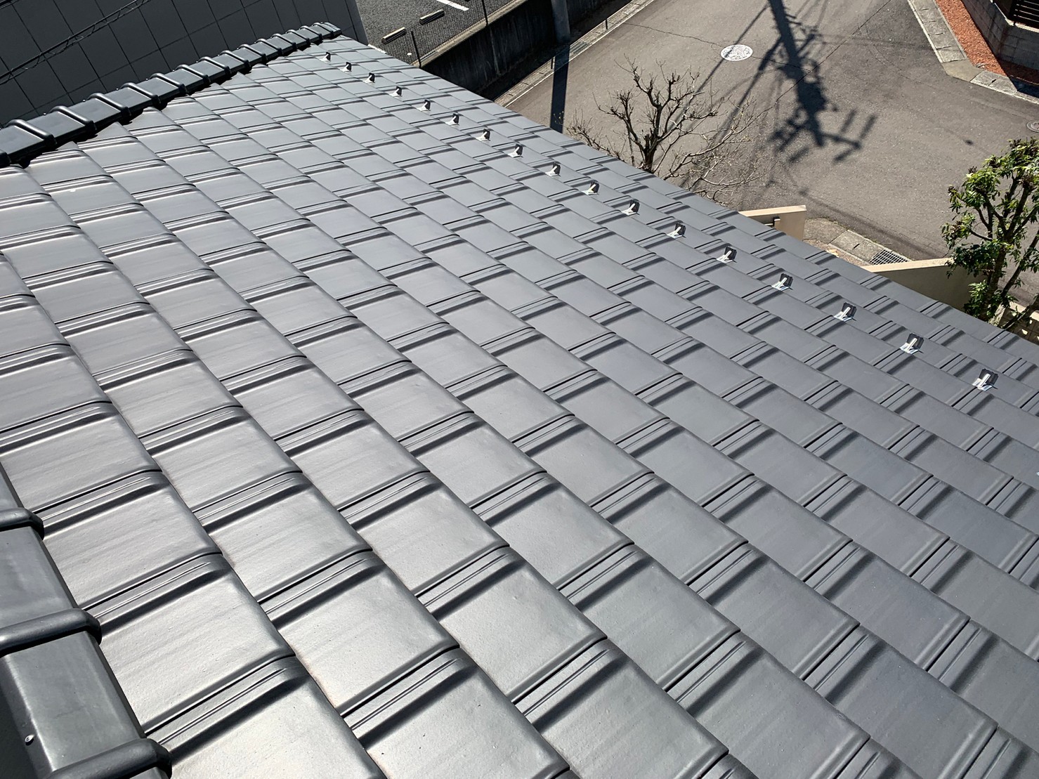 守山区で平板瓦の点検