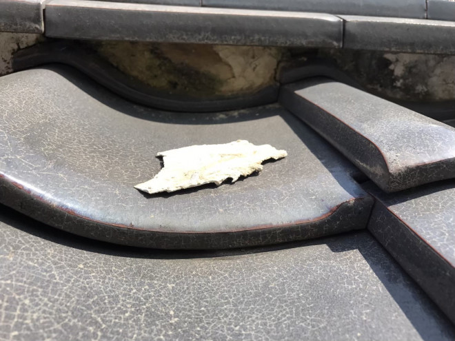 棟下面戸漆喰　はがれ