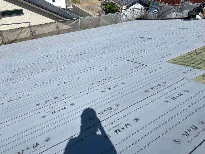 ルーフィング施工