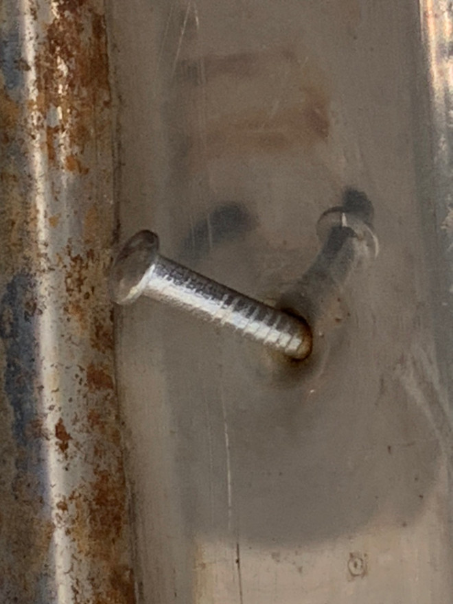 北区にて釘の打ち込みが甘い箇所