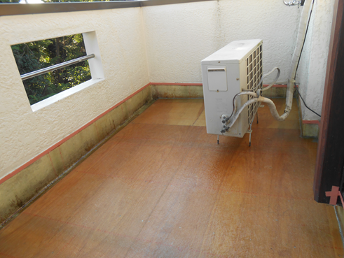 沼津市ベランダ防水下地処理