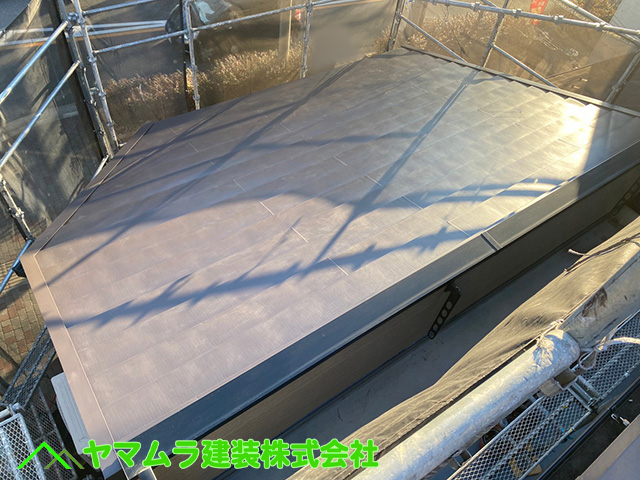 10．名古屋市中区　カバー工法　下屋根作業完了後。