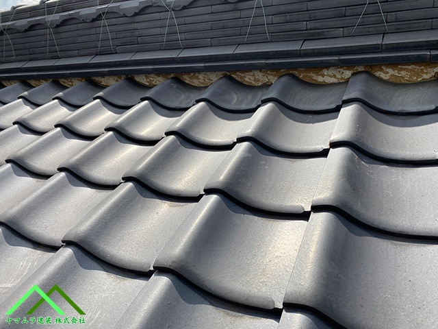 屋根漆喰剥がします