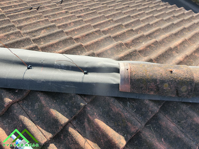 棟芯に打ち込みます
