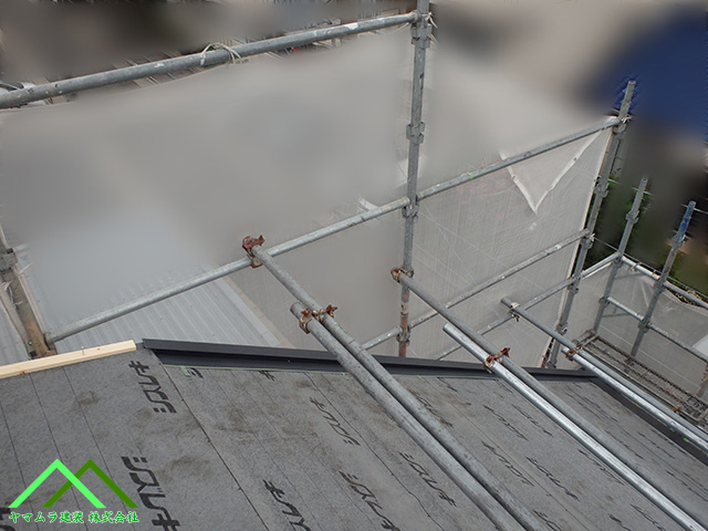 ケラバ板金施工