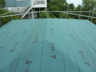 三島市雨漏り葺替防水紙