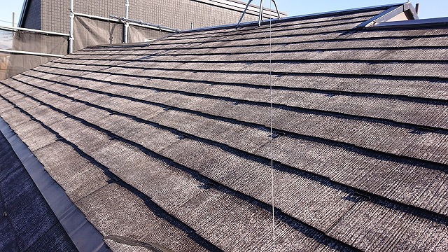 スペーサー設置後の屋根