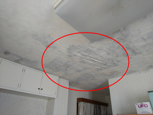 沼津市鉄骨雨漏り室内天井