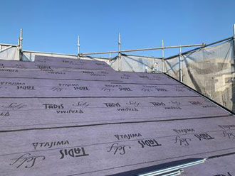 ルーフィング敷設完了