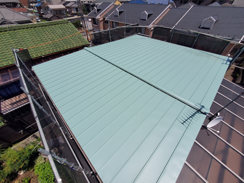 スタンビーで葺き替えた屋根