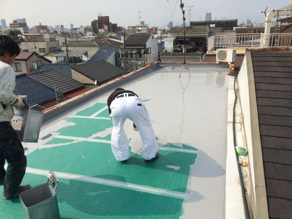 ウレタン防水の施工