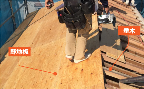 野地板と垂木
