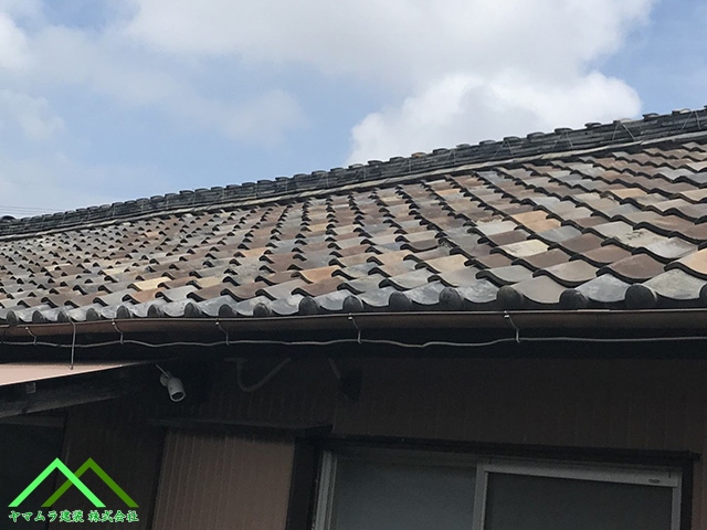 劣化瓦からの雨漏り