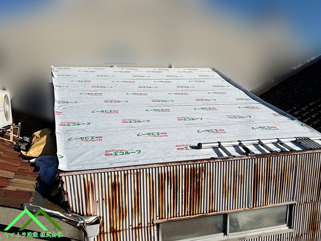 ルーフィング貼り