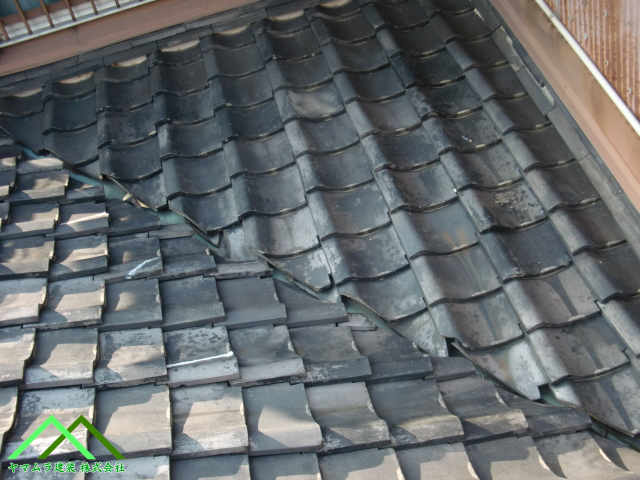 瓦全体が年数が経過
