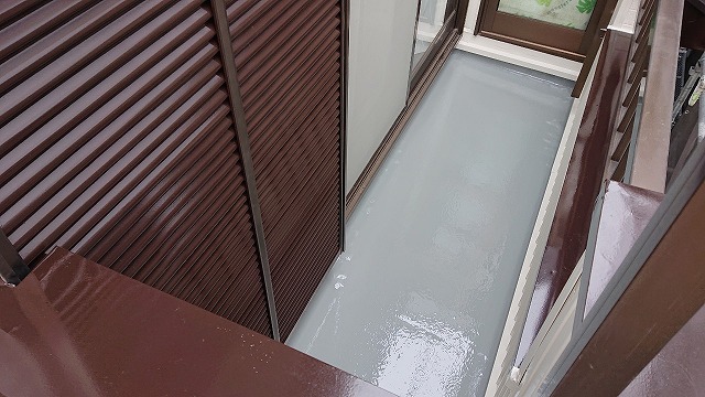 トップコート後のベランダ