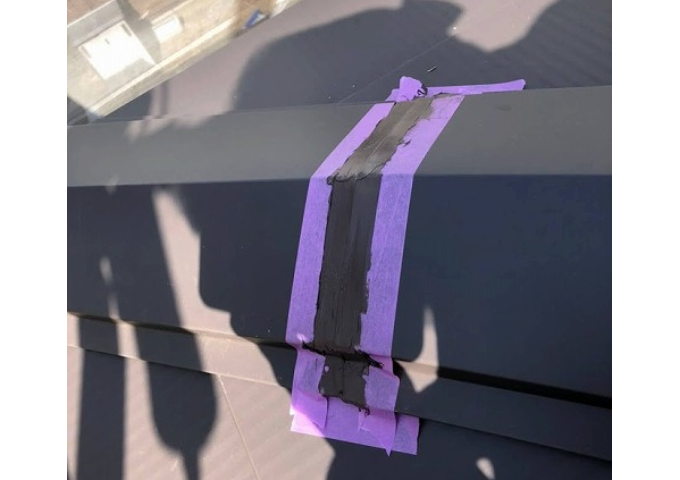 棟板金の継ぎ目の様子