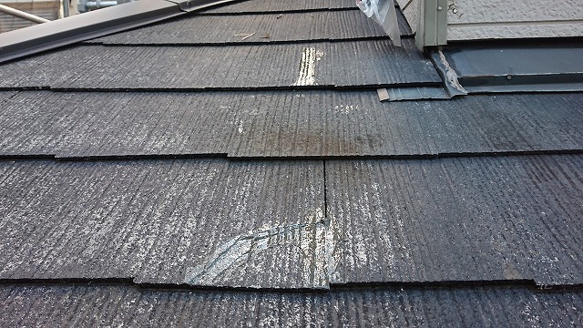 スレート瓦の補修後２