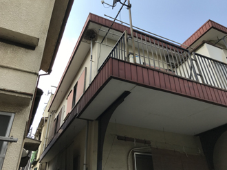 陸屋根のメンテナンスを考えていたところ軒天が落下しお問合せを頂いたお客様邸