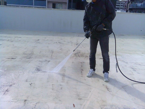 沼津市屋上雨漏り洗浄