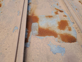 防水テープが貼ってあった跡