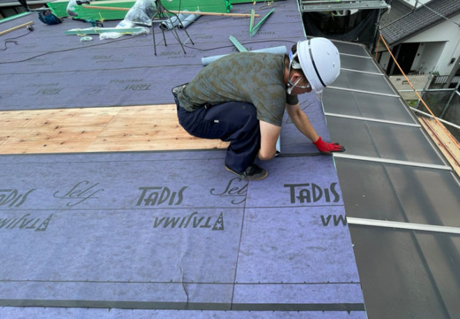 ルーフィング敷設