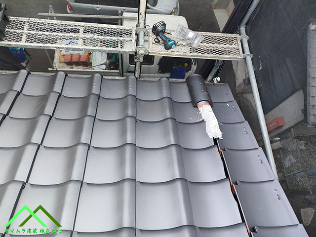 巴瓦の取り付け