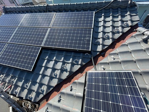 谷板金が錆びてしまった瓦屋根