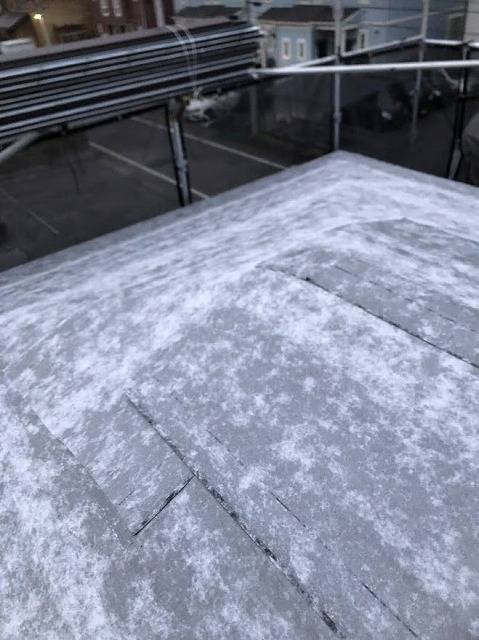 屋根全体に張った防水シート