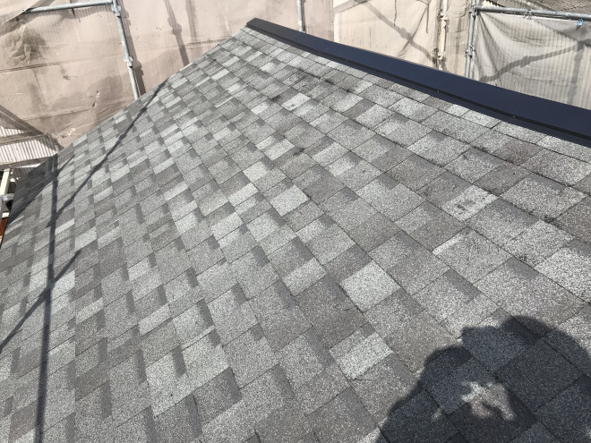 リッジウェイ葺きの完了写真