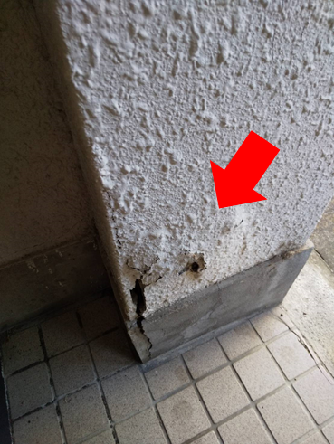 沼津市鉄骨雨漏りひび