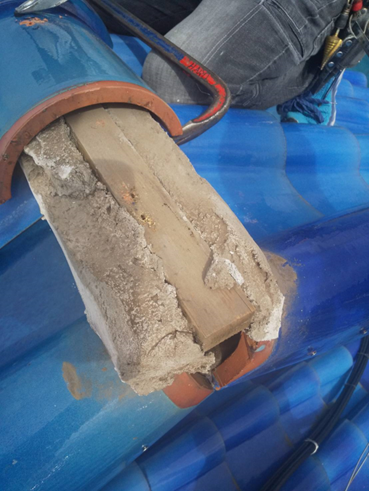 沼津市棟瓦撤去葺き替え