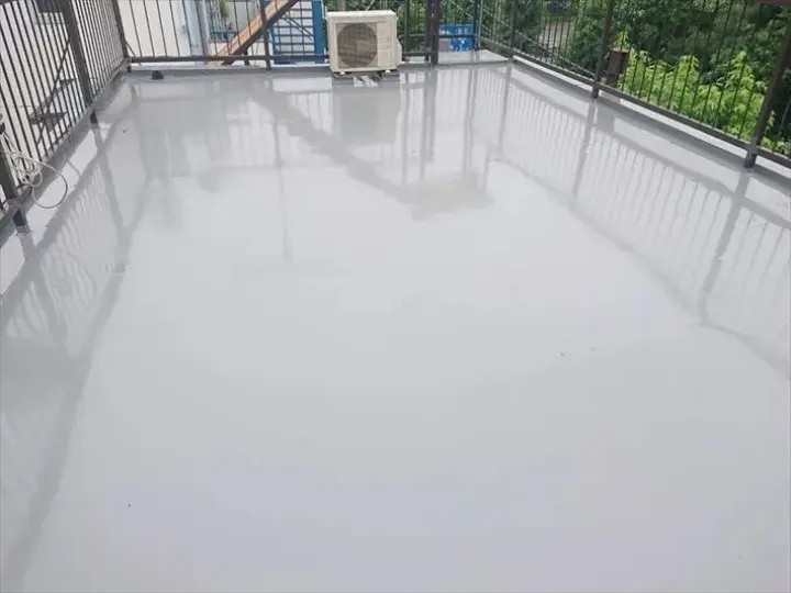 防水工事が完工した屋上の状態