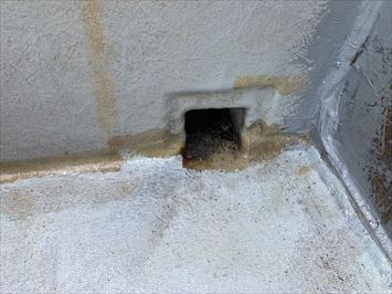 改修用ドレンを設置します