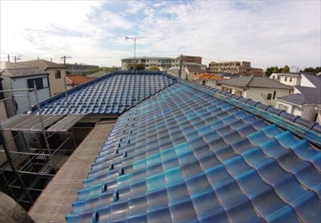 谷板金交換と棟瓦取り直し工事が竣工