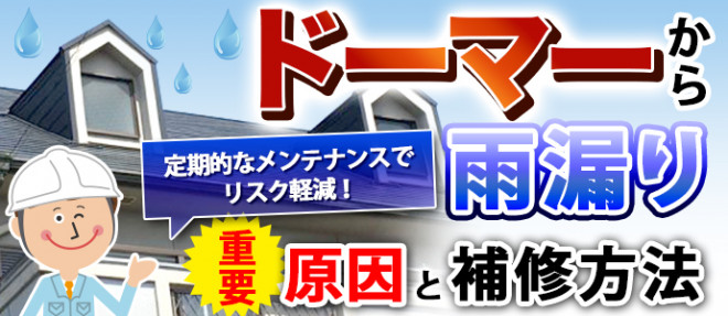 ドーマーから雨漏り 定期的なメンテナンスでリスク軽減！原因と補修方法
