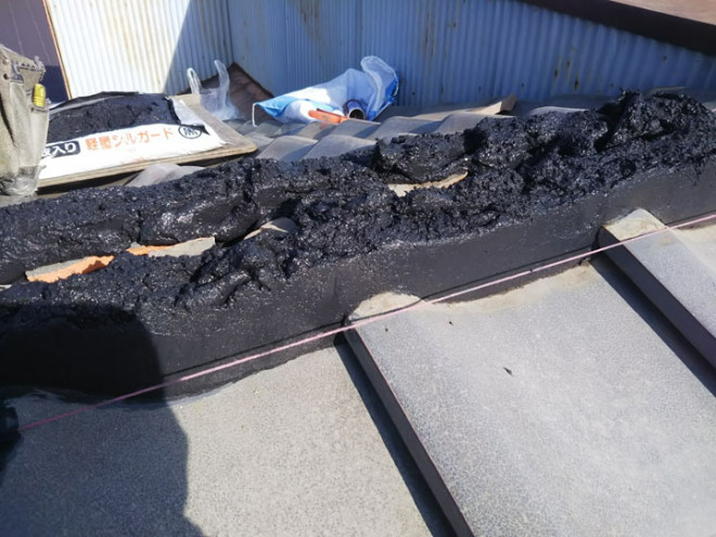 棟積み上げの工程