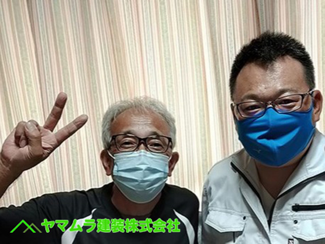 03東海市　漆喰塗り替え　お客様との記念写真