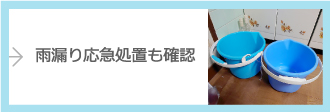 雨漏り応急処置も確認